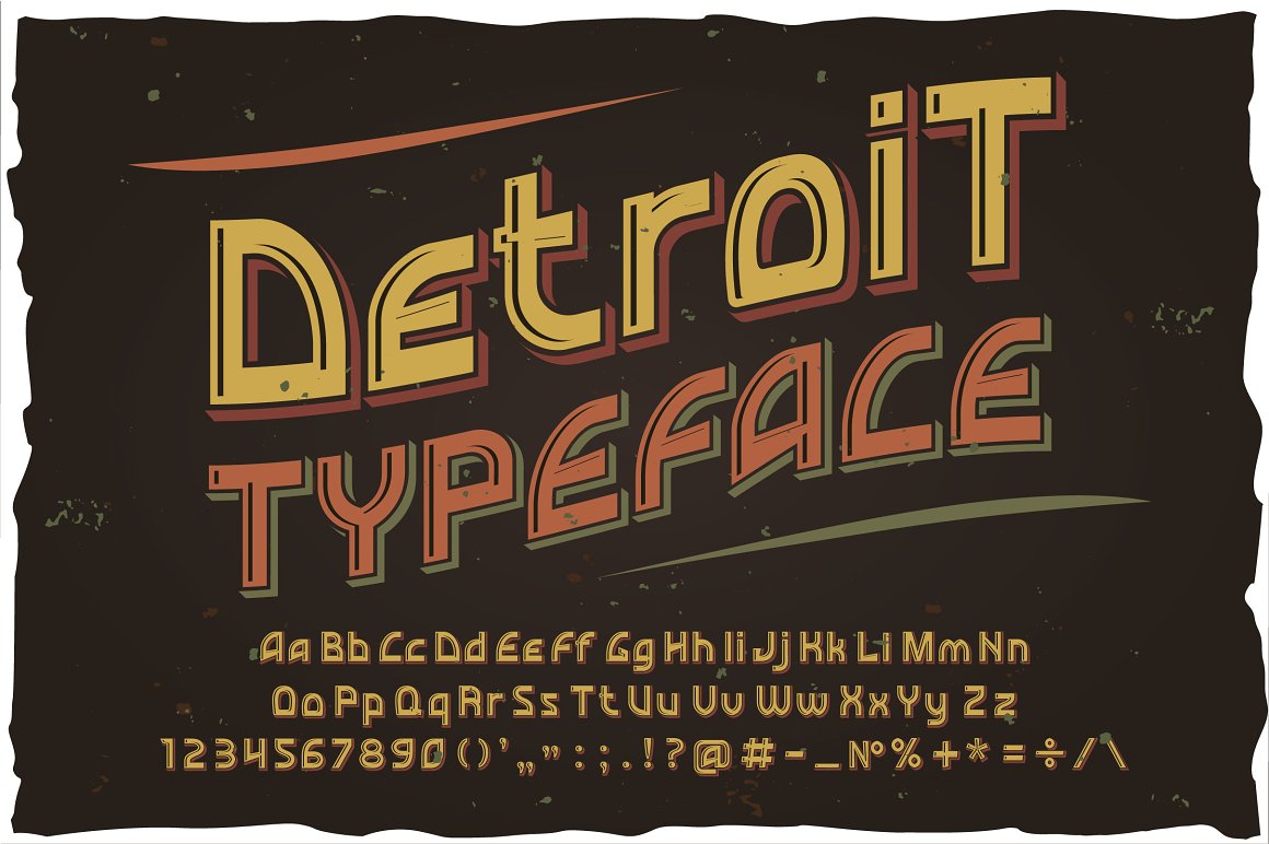Пример шрифта Detroit #1